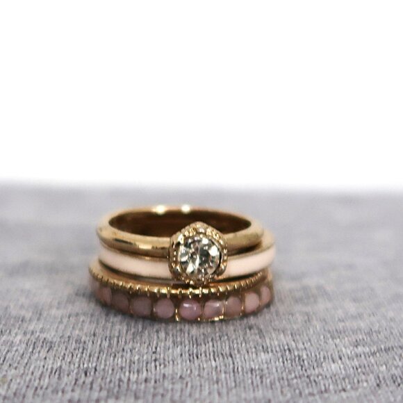 Jewelry - Woman or Teen Back to School Rings Set of Four Costume Jewelry Gold Tone Value